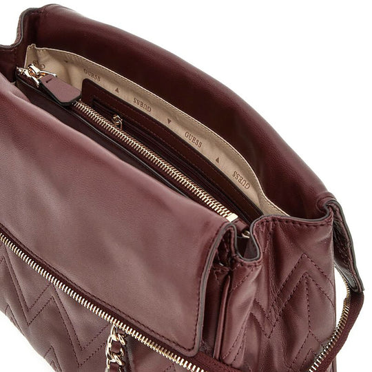 Lined Interior of Eda 3 Compartment Satchel Bag