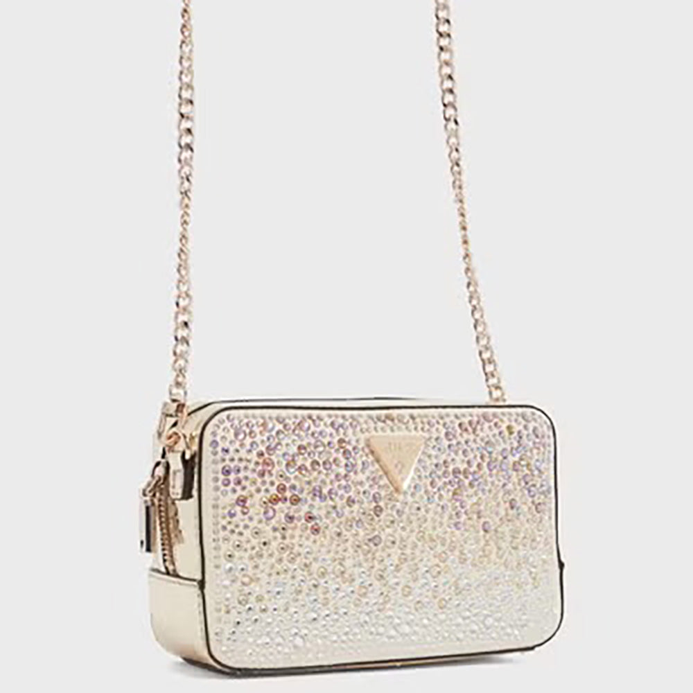 Side view of Guess Rhinestone Embellished Lua Cross-body Bag