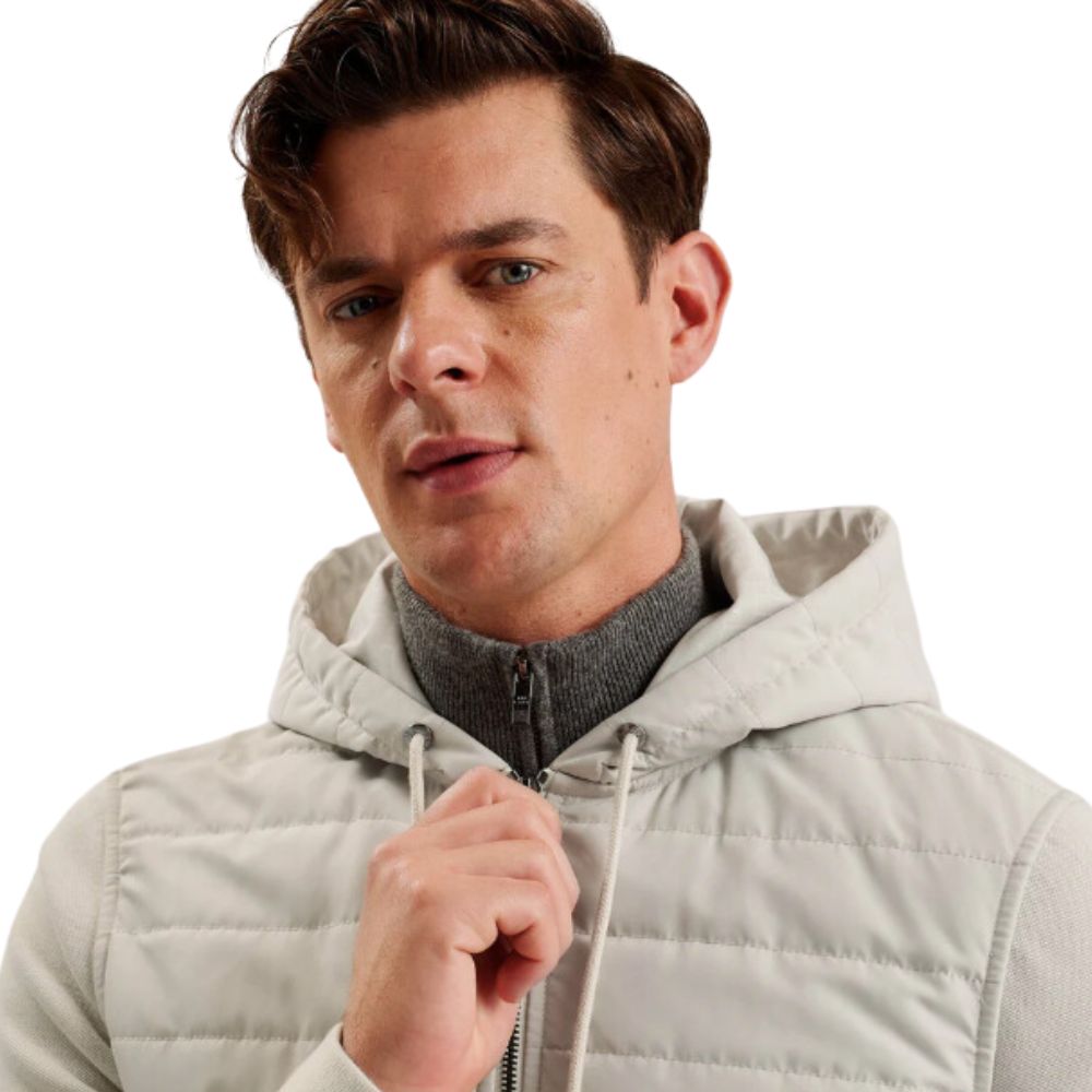 Ted Baker Adburys Beige Quilted Jacket with Hoodie