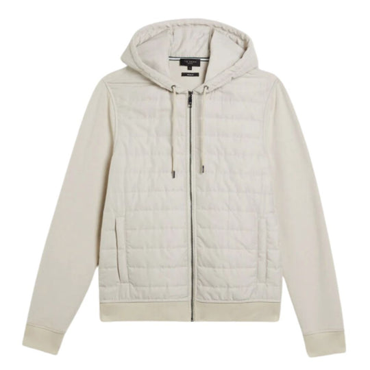 Ted Baker Adburys Beige Quilted Jacket with Hoodie