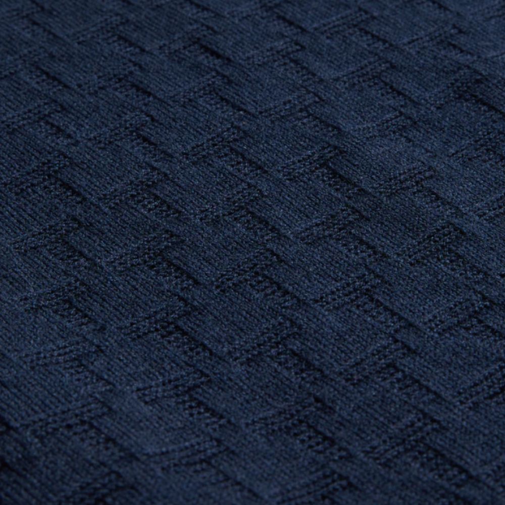 Navy Ls T Stitch Knitted Fabric