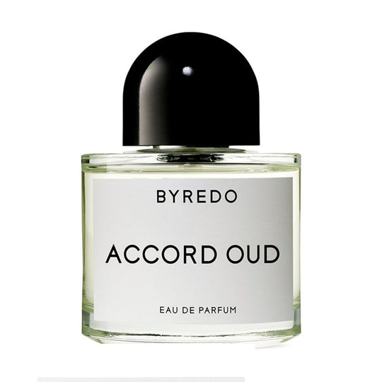An EDP 50mL bottle of Accord Oud by Byredo