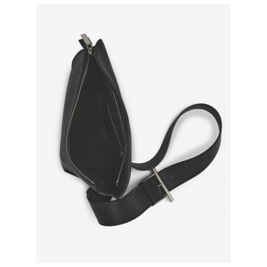 Alexander McQueen Large T-Bar Sling Bag in Black Leather