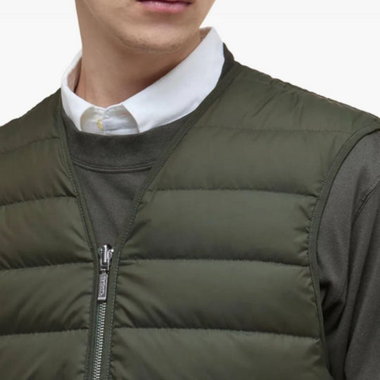 BARBOUR Versatile Sage Liner-Style Jacket With Zip Fastening And Button Rear Detail