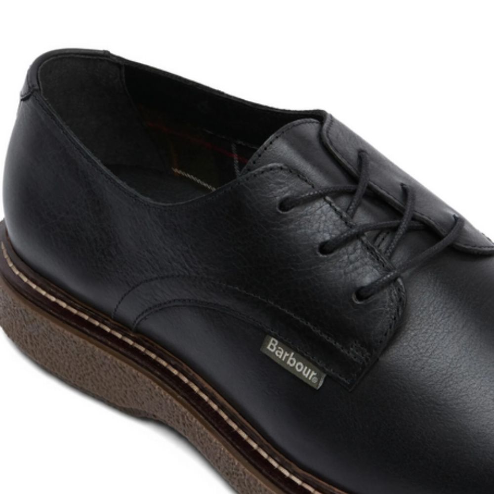 BARBOUR Sophisticated, Polished Derby Shoes With Calf Leather Upper And Ridged Rubber Sole