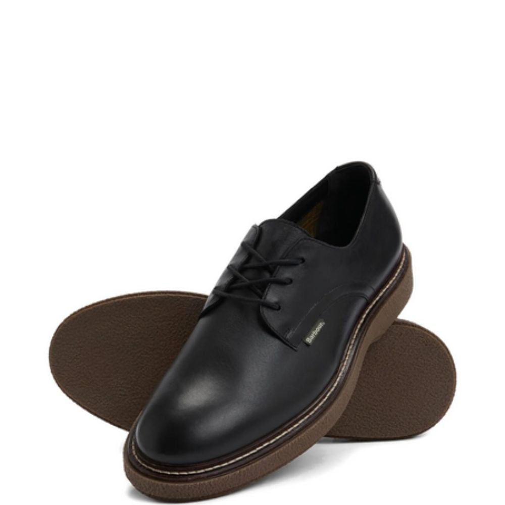 BARBOUR Sophisticated, Polished Derby Shoes With Calf Leather Upper And Ridged Rubber Sole