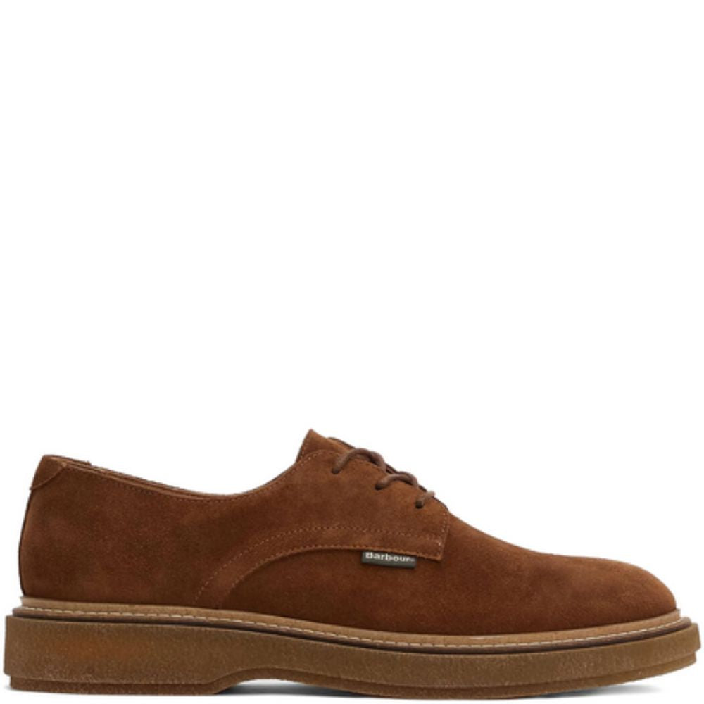 BARBOUR Derby Shoes With Calf Suede Upper And Platform Rubber Sole