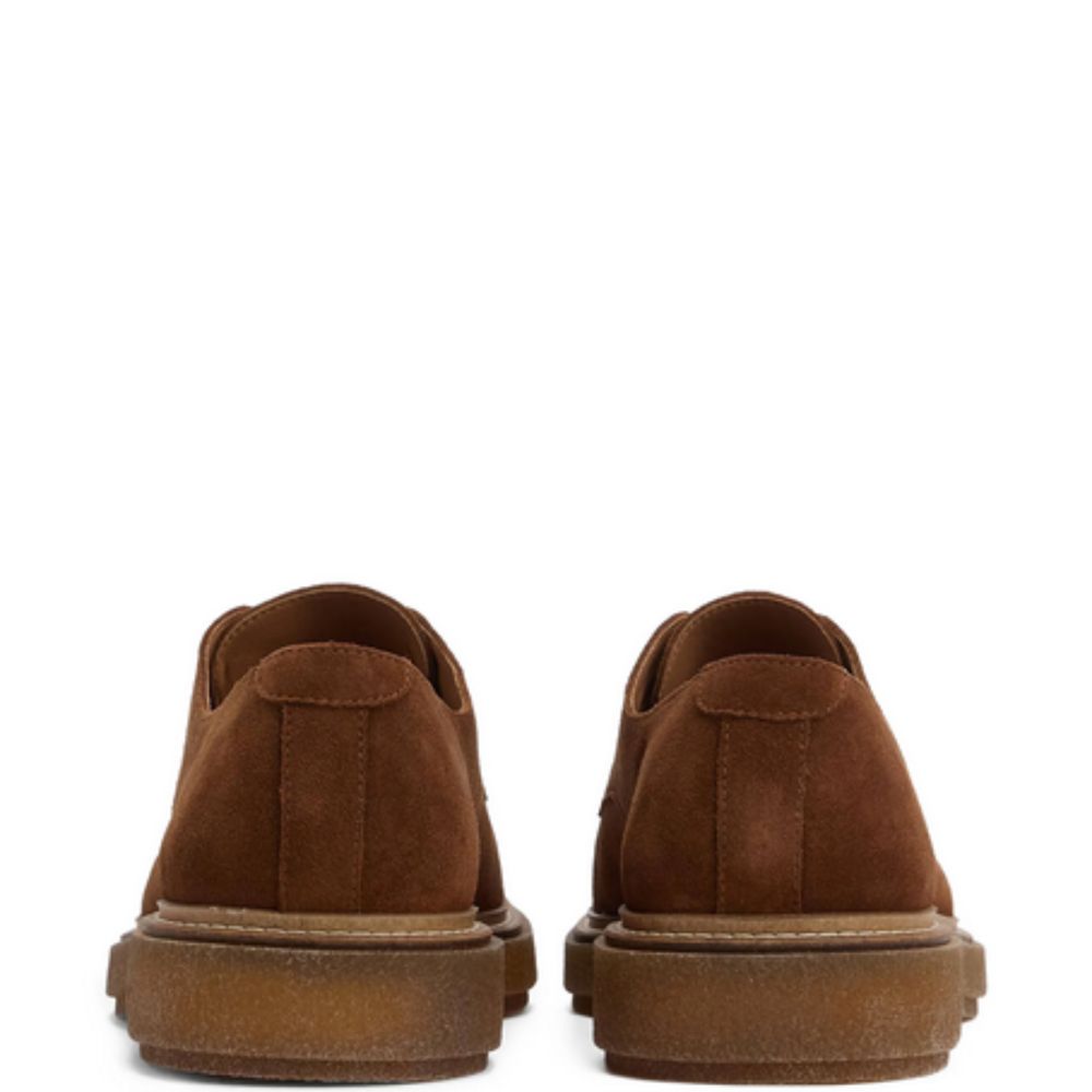 BARBOUR Derby Shoes With Calf Suede Upper And Platform Rubber Sole