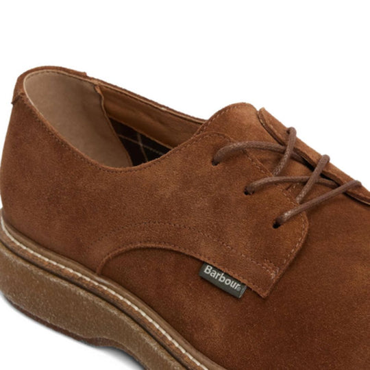 BARBOUR Derby Shoes With Calf Suede Upper And Platform Rubber Sole