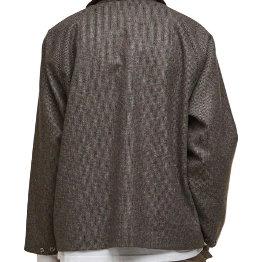 Brown textured jacket on a white background