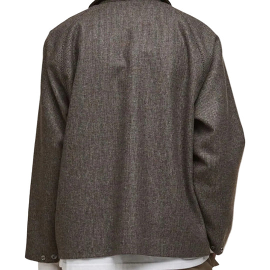 Brown textured jacket on a white background