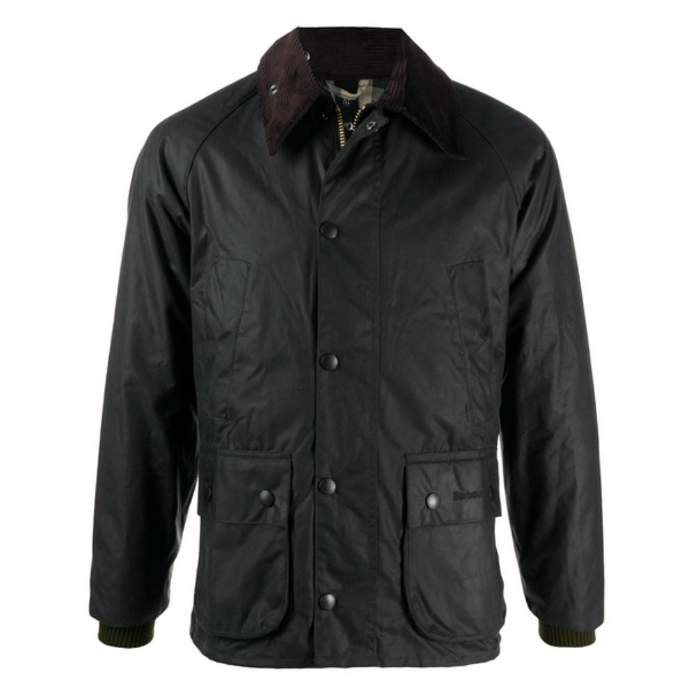 Black jacket with a dark collar on a white background
