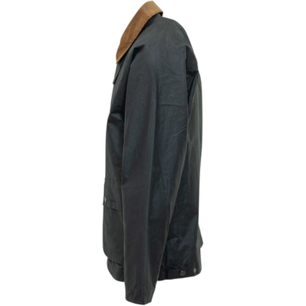 BARBOUR Modern, Weatherproof Jacket With Button Closure And Corduroy Collar in Navy Blue