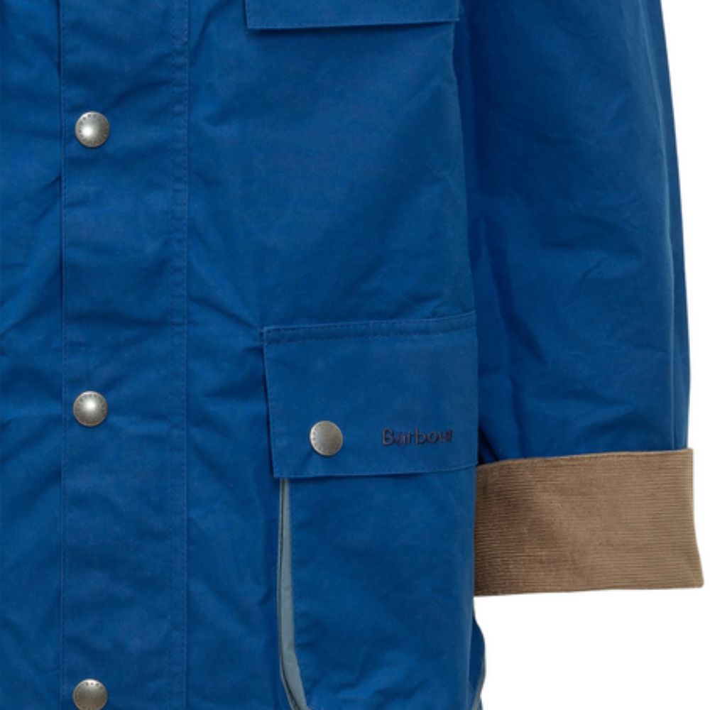 BARBOUR X PAUL SMITH Casual Lightweight Cotton Jacket with Corduroy Collar and Multi-Pocket Design