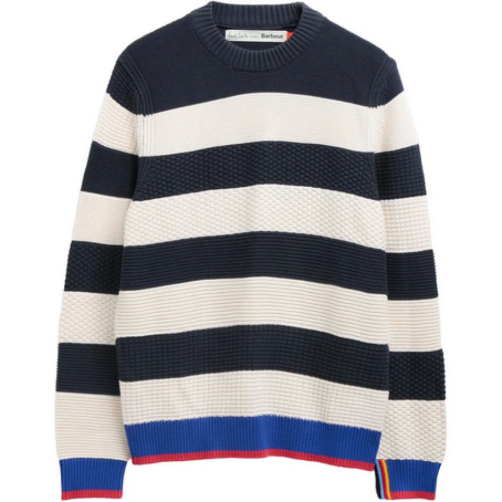 BARBOUR X PAUL SMITH Relaxed Nautical-Style Sweater with Textured Knit and Ribbed Trims