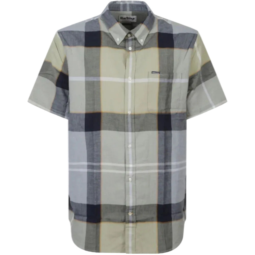 BARBOUR Lightweight Short-Sleeve Shirt with Signature Large-Scale Tartan and Chest Pocket