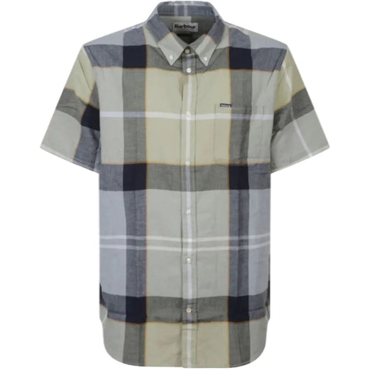 BARBOUR Lightweight Short-Sleeve Shirt with Signature Large-Scale Tartan and Chest Pocket