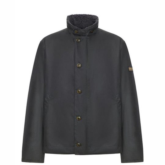 BARBOUR Cozy Fleece-Lined Cotton Jacket with Button Fastening and Front Patch Pockets
