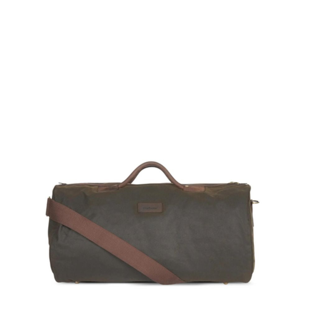 BARBOUR Robust, Weatherproof Duffle Bag With Waxed Cotton Outer And Leather Trims