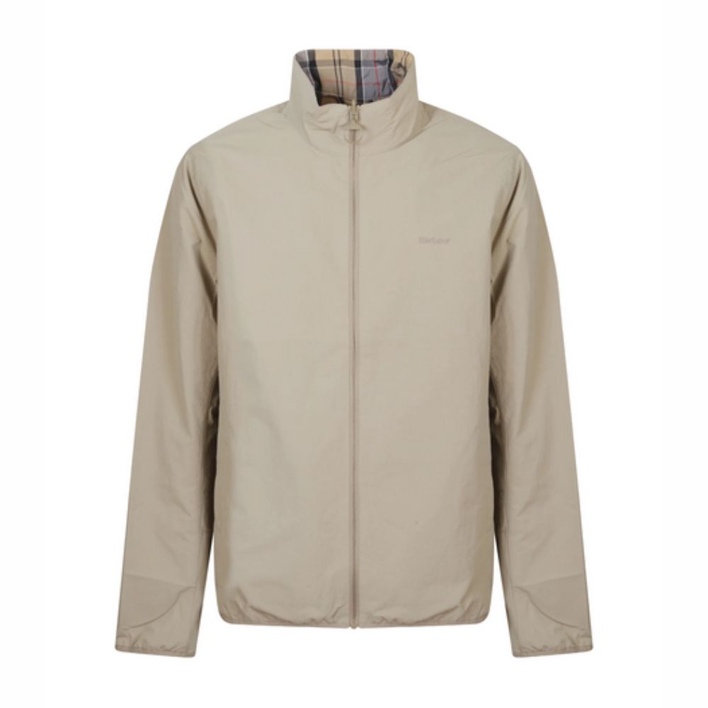 BARBOUR Versatile Showerproof Reversible Korbel Jacket with Signature Tartan Lining and Lycra-Bound Hem