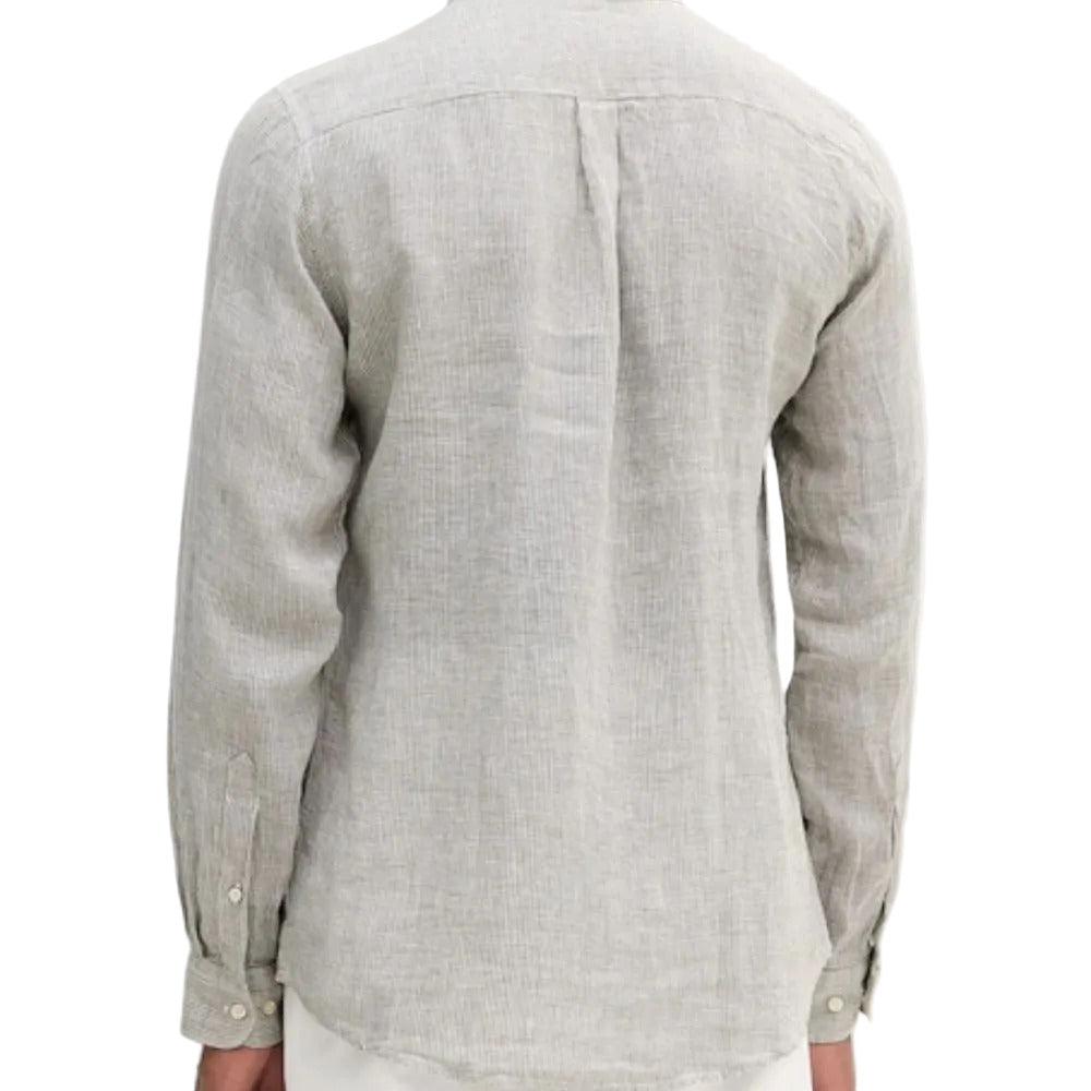 Light gray long-sleeve shirt on a white background