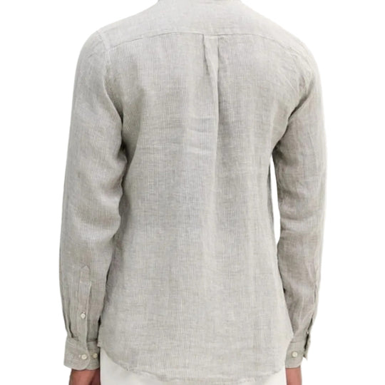 Light gray long-sleeve shirt on a white background