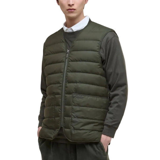 BARBOUR Versatile Sage Liner-Style Jacket With Zip Fastening And Button Rear Detail