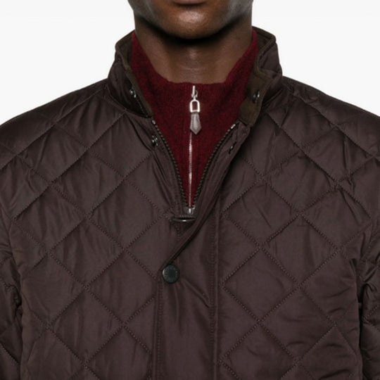 BARBOUR Classic Quilted Lowerdale Jacket With Front Flap Pockets And Press-Stud Fastening
