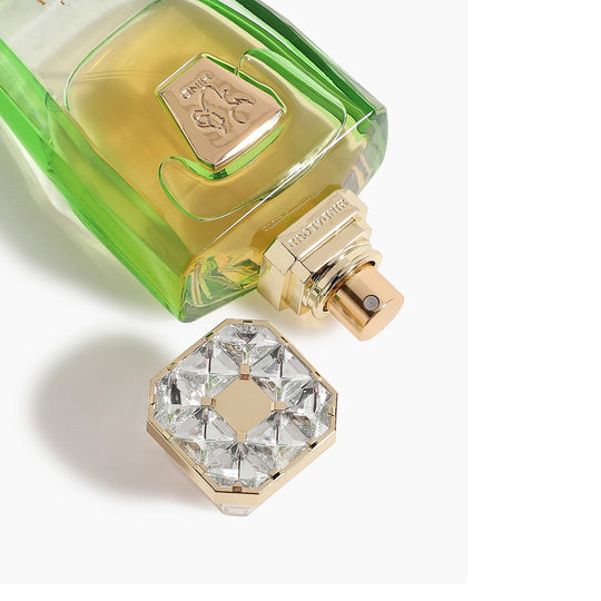 A 50mL Parfum bottle of Barari laid with its Cap open