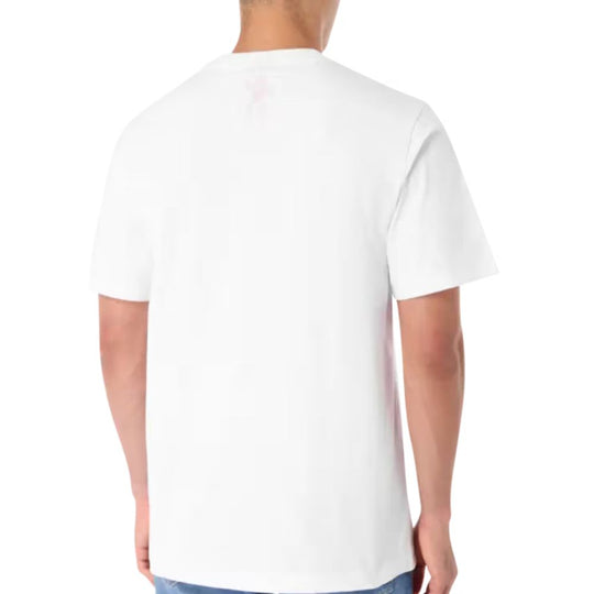 Rear view of a male model wearing Billionaire Boys Club Astro Helmet T-Shirt