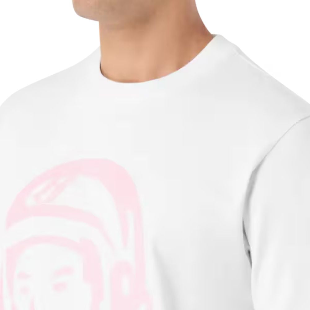 Close up view of neckline of Billionaire Boys Club Astro Helmet T-Shirt worn by a male model