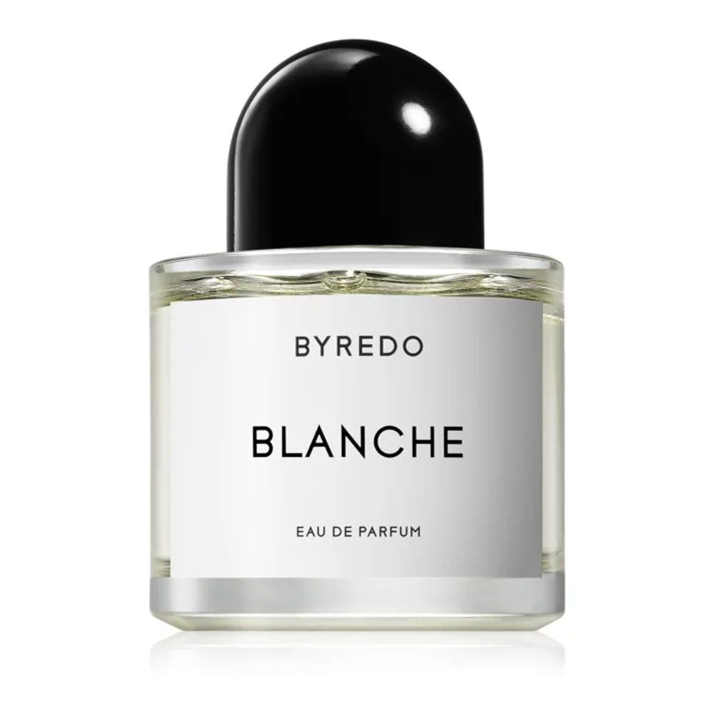 An EDP 100mL bottle of Blanche perfume by Byredo