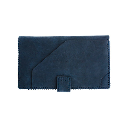 Arash Camel Leather Travel Organizer in Blue