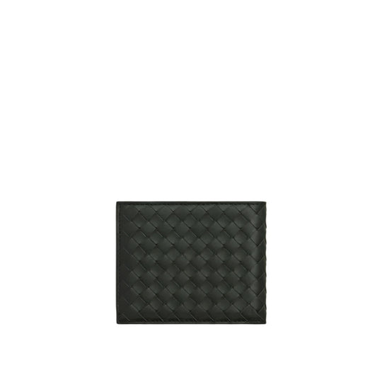 Bottega Veneta Piccolo Bi-fold Dark Green Wallet in Intrecciato Leather