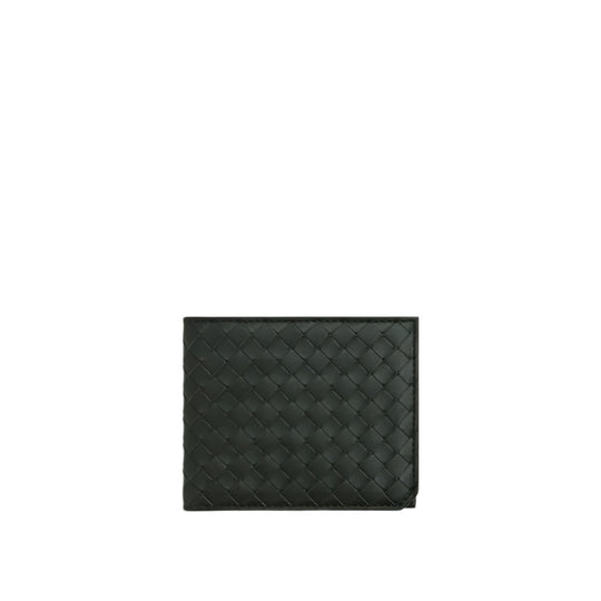 Bottega Veneta Piccolo Bi-fold Dark Green Wallet in Intrecciato Leather