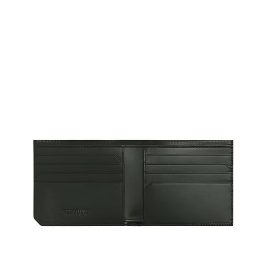 Bottega Veneta Piccolo Bi-fold Dark Green Wallet in Intrecciato Leather