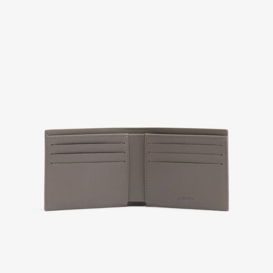 LACOSTE Embossed Leather Fitzgerald Brown Billfold 