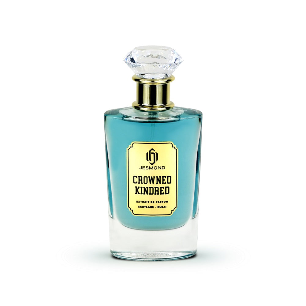 An Extrait de Parfum 100mL bottle of Crowned Kindred perfume by Jesmond Fragrances