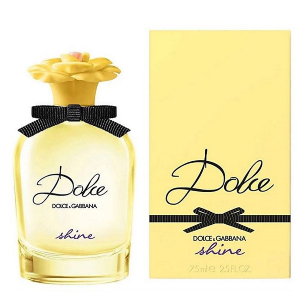 An EDP 75mL bottle of Dolce Shine by Dolce&Gabbana along with its Box