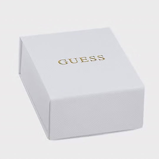 White Premium Box of Guess Teardrop Earrings