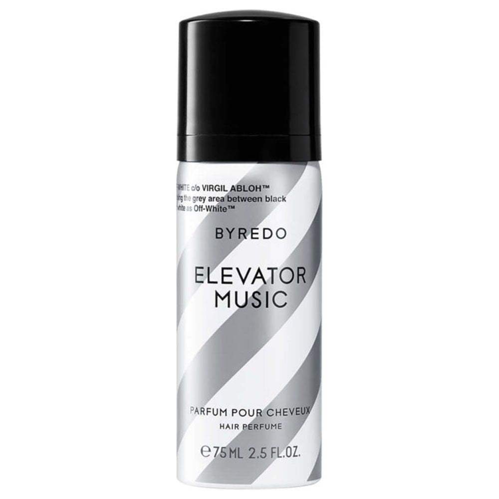 An EDP 75mL Hair Spray bottle of Elevator Music Hair Perfume by Byredo