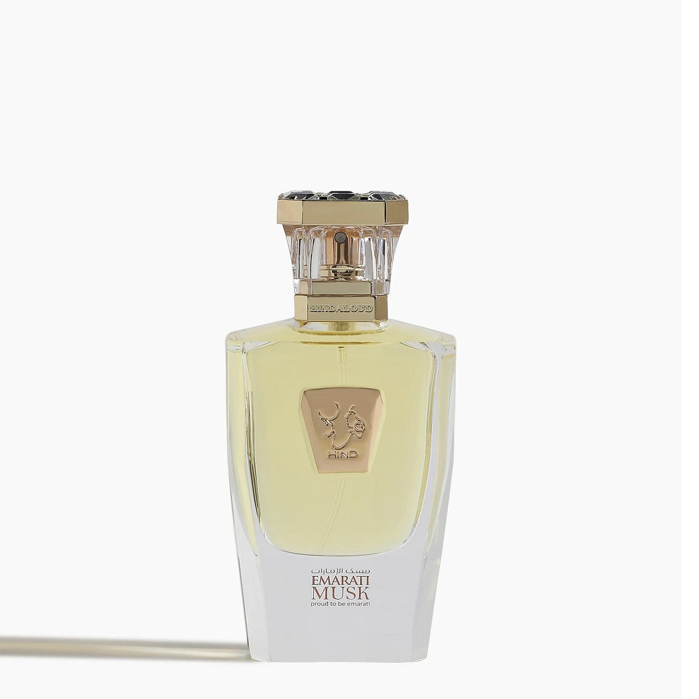 A 50mL Parfum bottle of Emarati Musk Parfum by Hind Al Oud