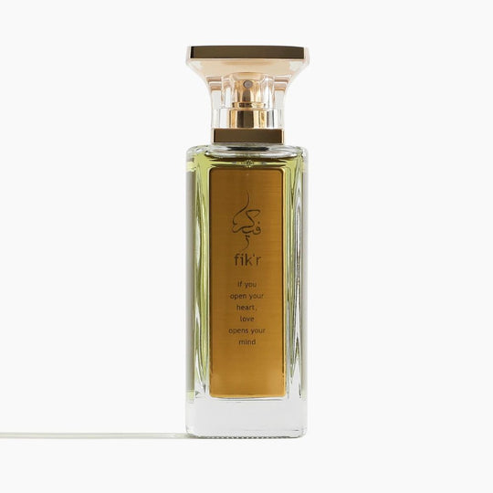 A 65mL bottle of Fik’r Parfum by Khaltat