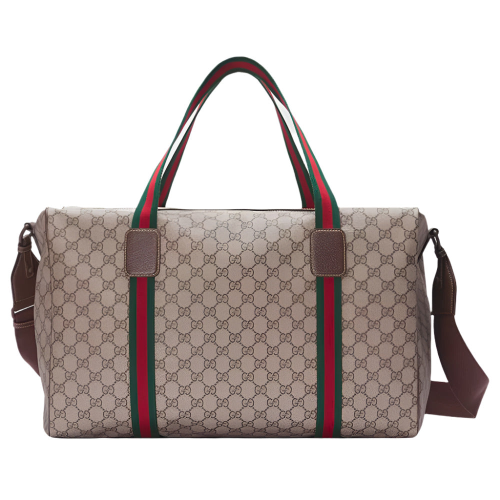 GUCCI Beige Medium Duffle Bag with Web