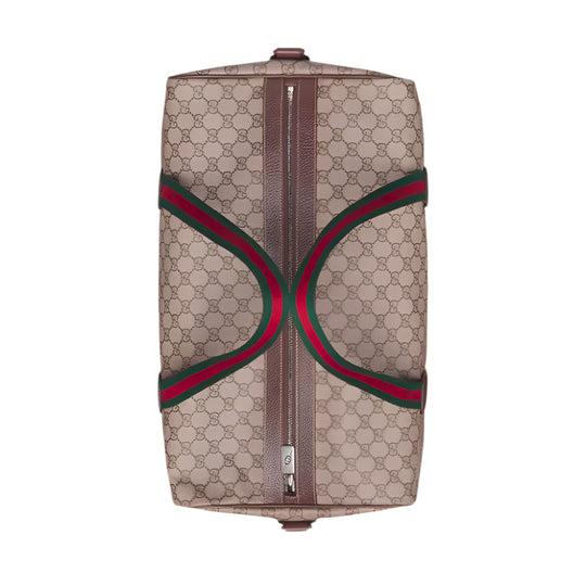 Top view of GUCCI Beige Medium Duffle Bag with Web