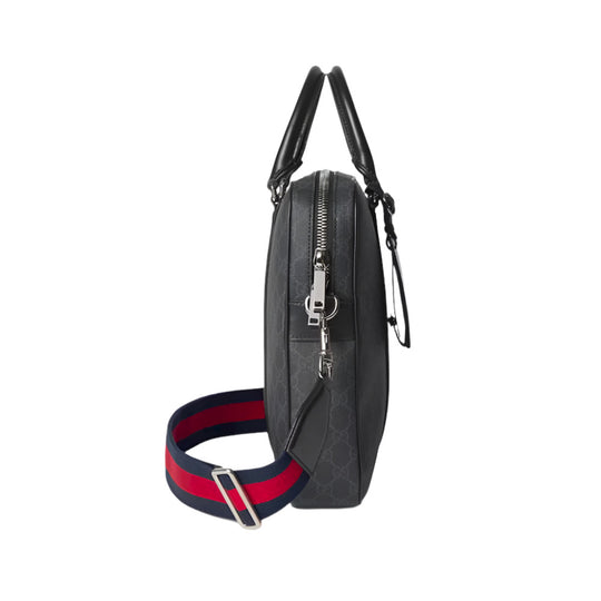 GUCCI GG Black GG Supreme Canvas Medium Briefcase