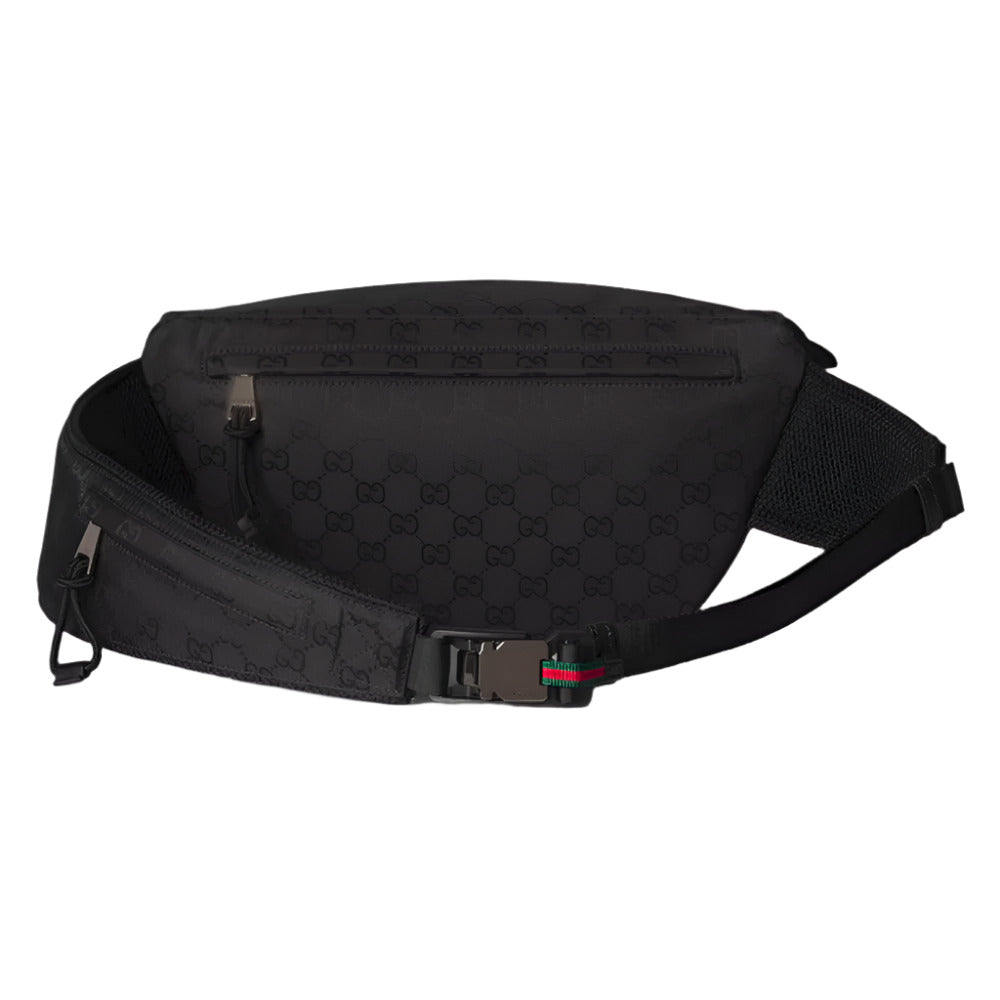 GUCCI Nexus Large Black GG Nylon Belt Bag 