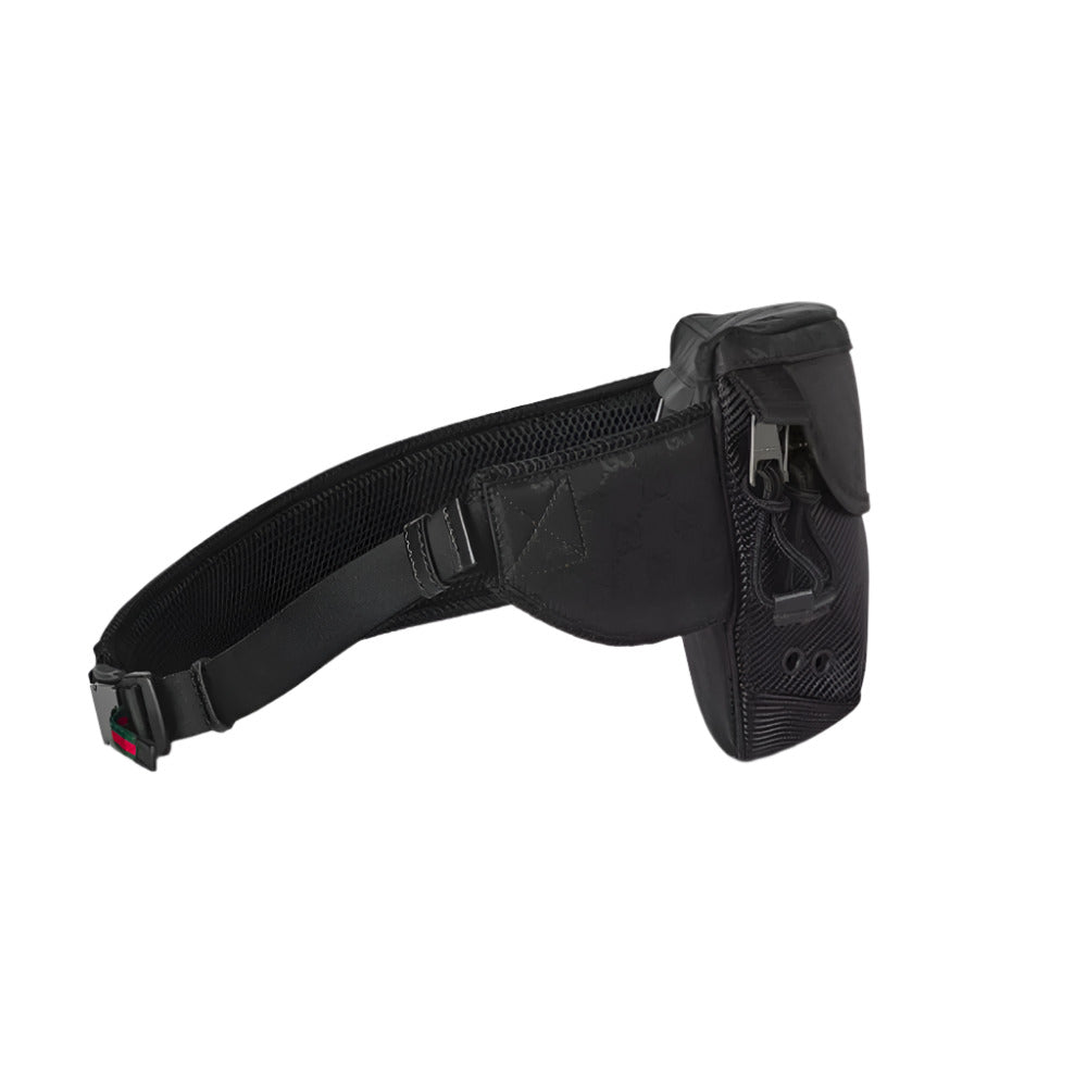 GUCCI Nexus Large Black GG Nylon Belt Bag 