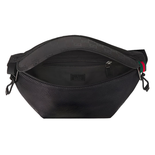 GUCCI Nexus Large Black GG Nylon Belt Bag 