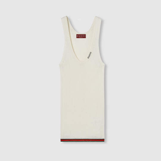 Gucci Rib Silk Tank Top